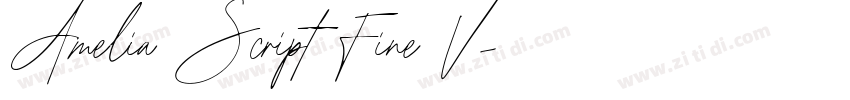 Amelia Script Fine V字体转换